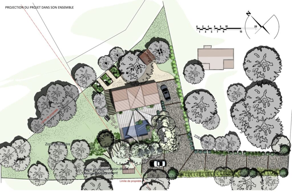 plan de masse jardin Agence PA Var - Pierre Aussourd Paysagiste